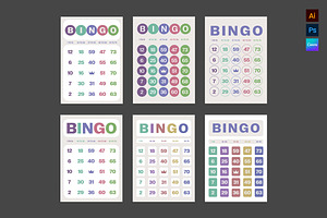 Pastel Bingo Card Templates, a Card Template by BrandPacks