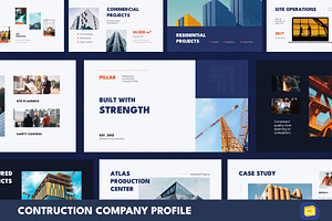 Construction Profile Google Slides, a Presentation Template by New Coral Design