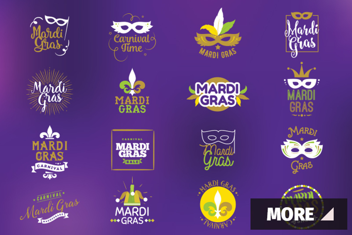 Mardi Gras typography, a Background Graphic by pa3x