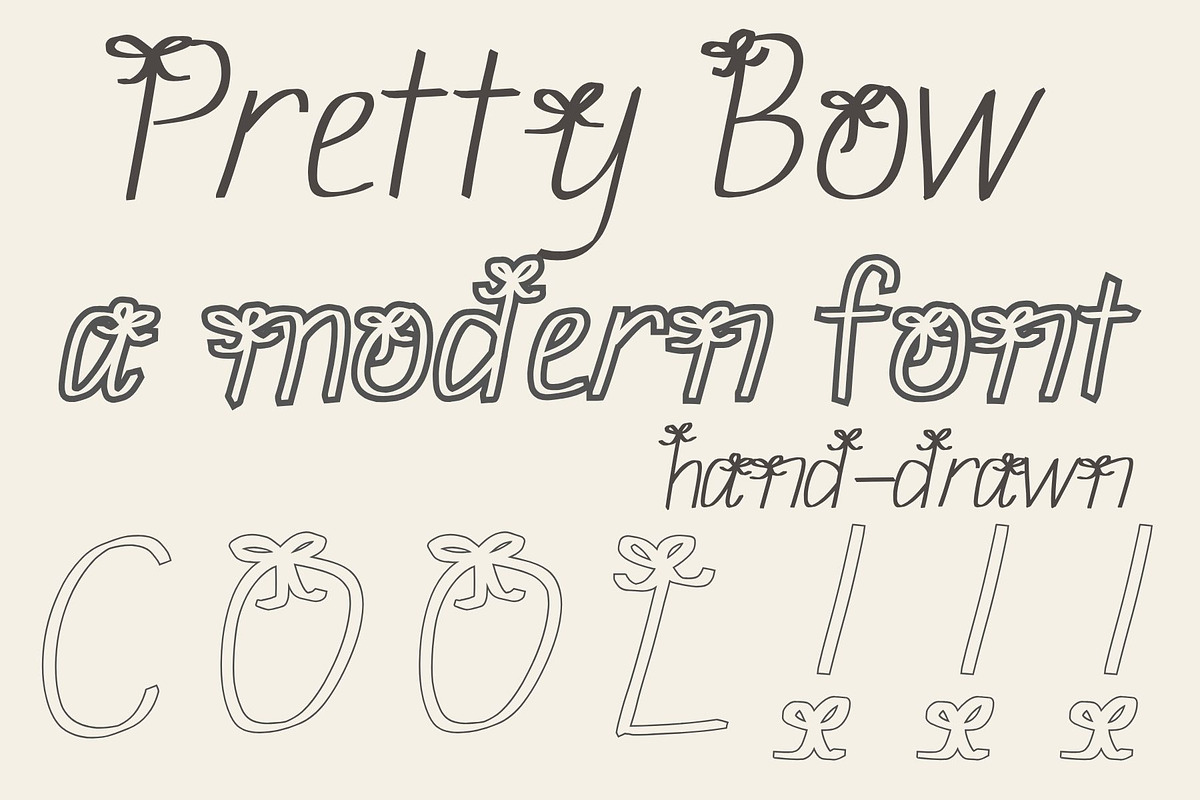 Pretty Bow Coquette Font, a Handwritten Font by Eryn Rose Design (Photo 3 of 11)