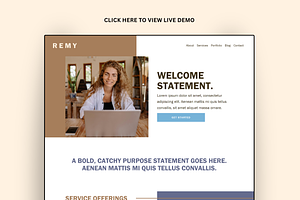 Squarespace 7.1 Template: Remy