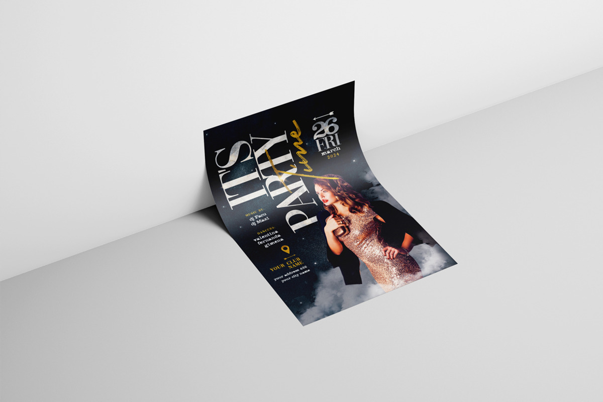 It's Party Time Flyer Template, a Flyer Template by Touringxx Creative Studio (Photo 3 of 3)