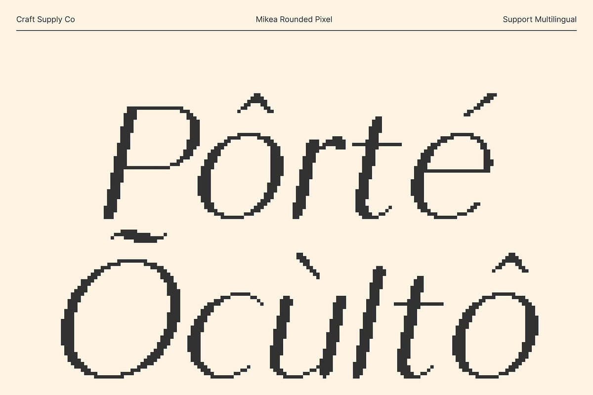 Mikea Rounded Pixel, a Sans Serif Font by Craft Supply Co. (Photo 5 of 8)