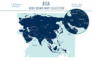 Asia Maps Collection, an Education Illustration by Illustrationsforteachers (Thumbnail 6 of 8)