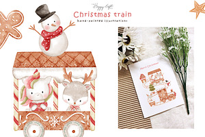 Christmas Train Clip Arts