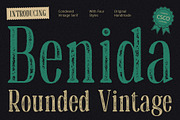Benida Rounded Vintage, a Serif Font by Craft Supply Co. (Thumbnail 1 of 8)
