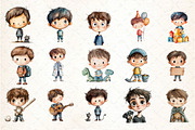 Just Boys Clipart Bundle, an Illustration by DreamCafeArt (Thumbnail 3 of 8)