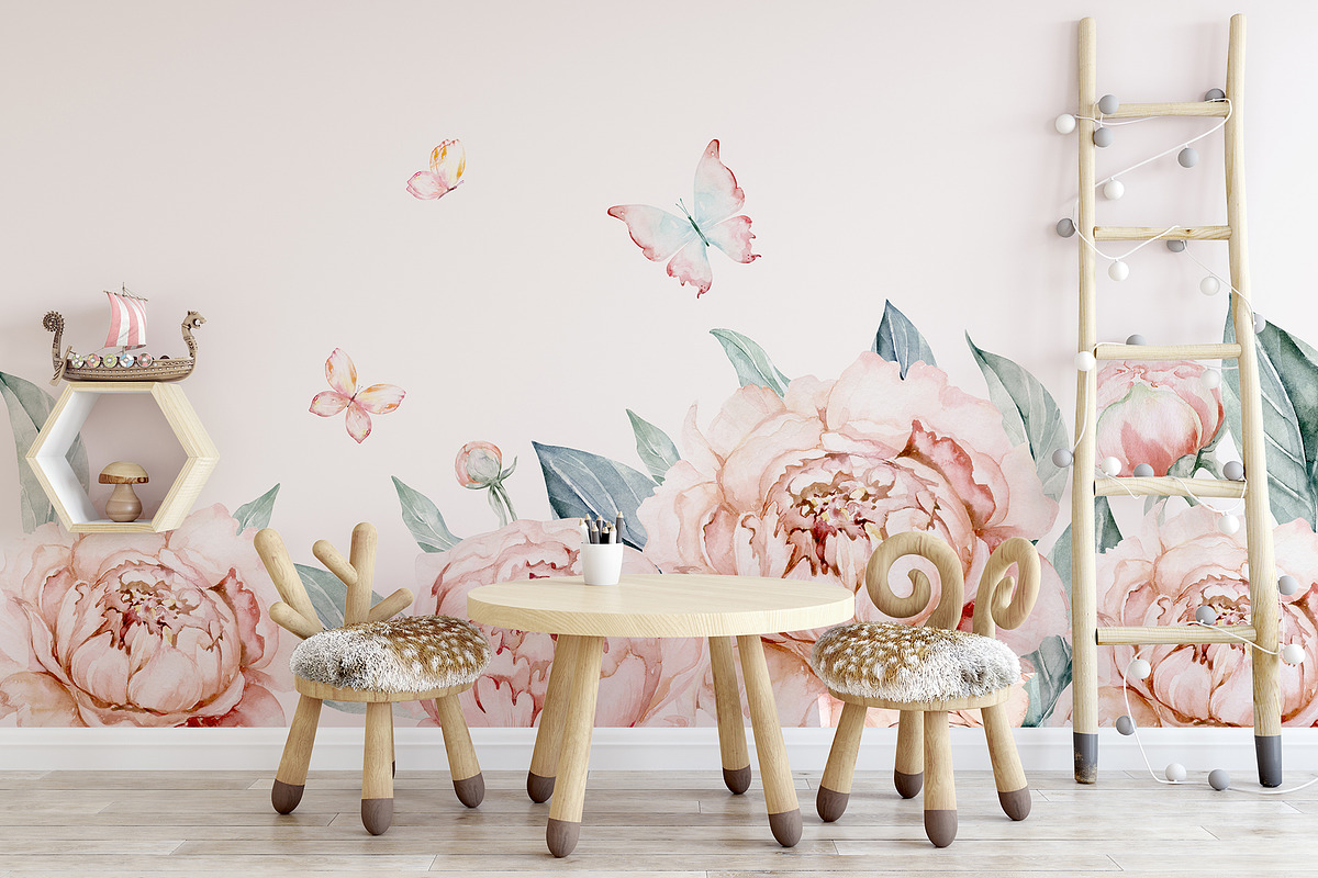 Watercolor peonies and butterflies, an Animal Illustration by Peace ART (Photo 10 of 14)