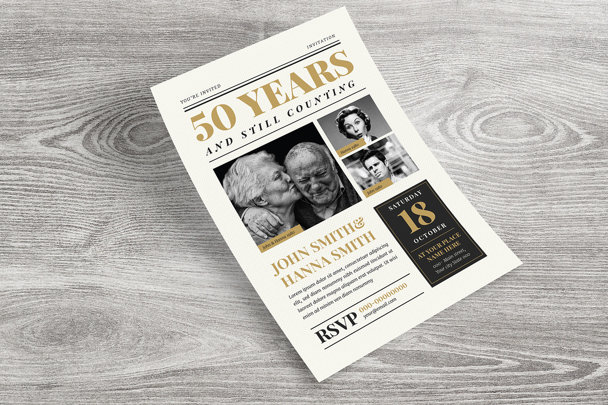 Wedding Anniversary Invitation, an Invitation Template by Guuver (Photo 3 of 3)