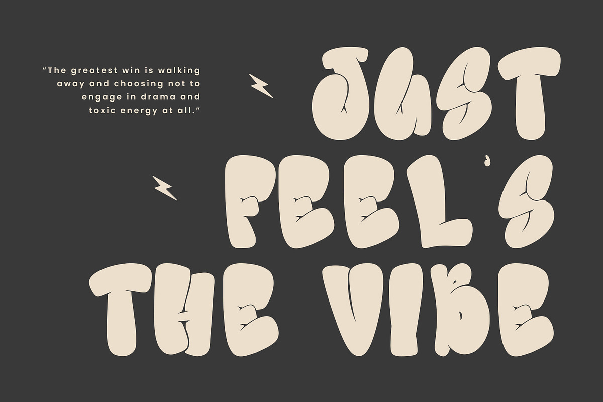 Liztoo Graffiti Bubble Display Font, a Handwritten Font by Maulana Creative (Photo 2 of 7)