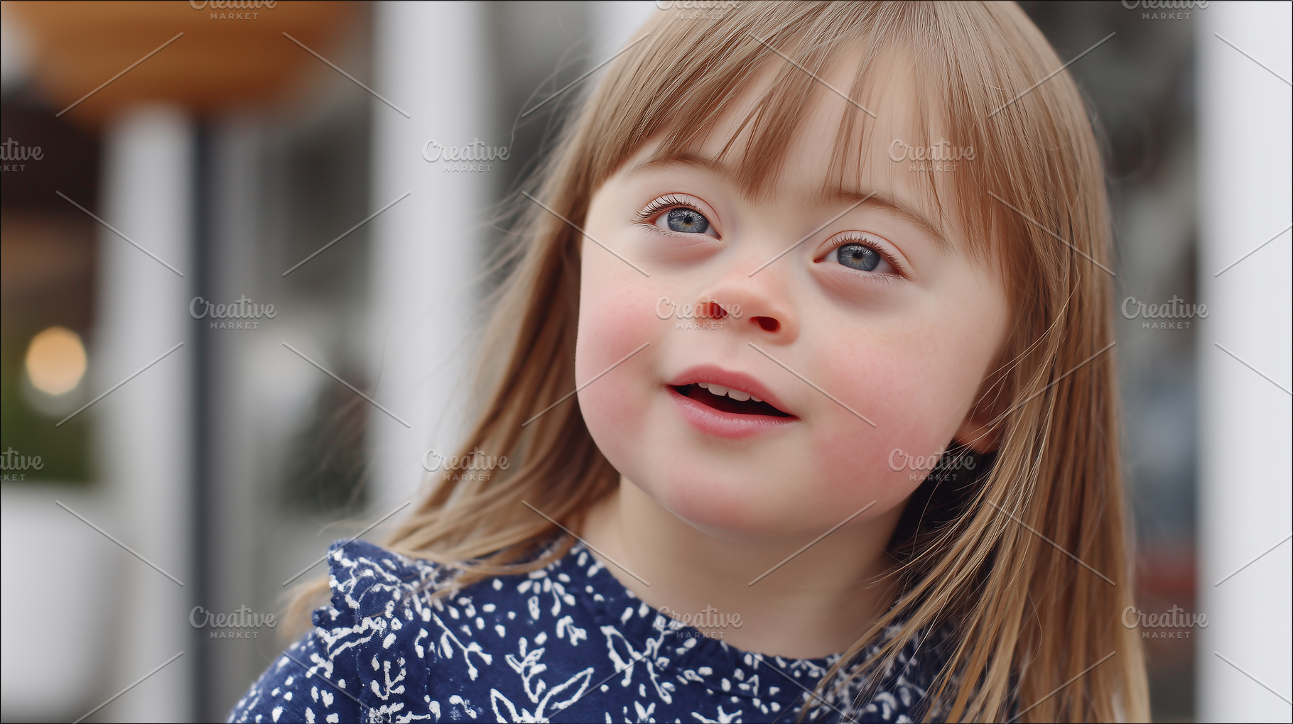 Smiling young girl with long blond, a Person Photo by MistyDay