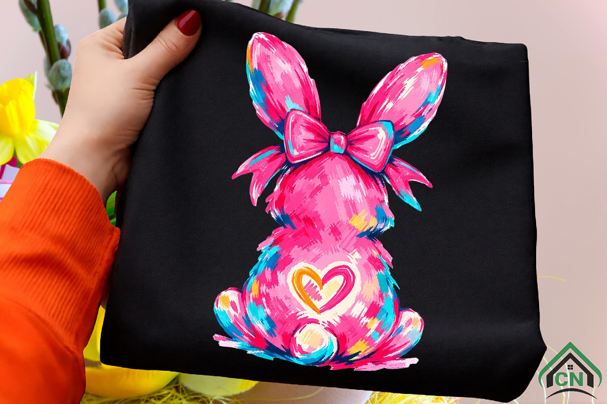 Brushstroke Easter Bunny PNG, an Illustration by Craft Nest (Photo 6 of 6)