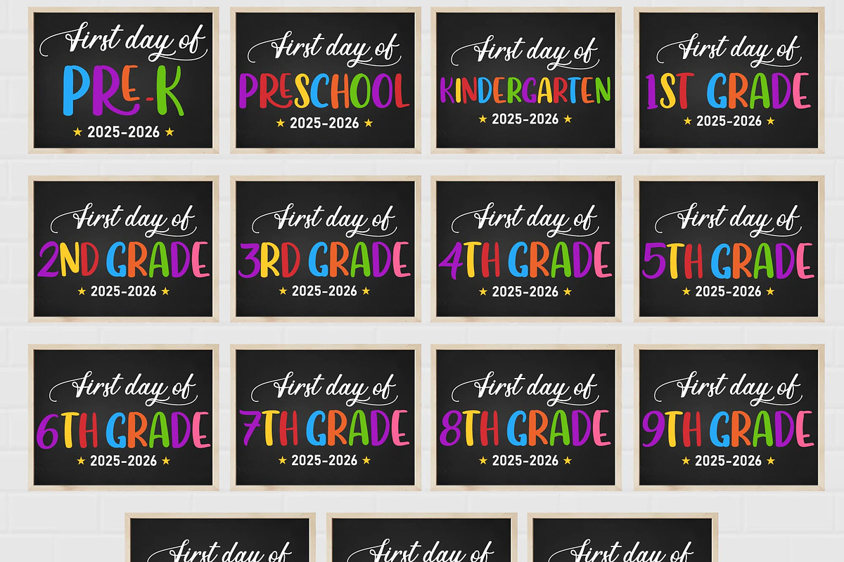 Back to School K-12 All Grades Sign