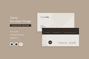 Aurea - Envelope Template, a Print Template by Fannan Studio