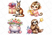 Watercolor Cute Zoo Clipart, an Illustration by DreamPrint404 (Thumbnail 5 of 5)