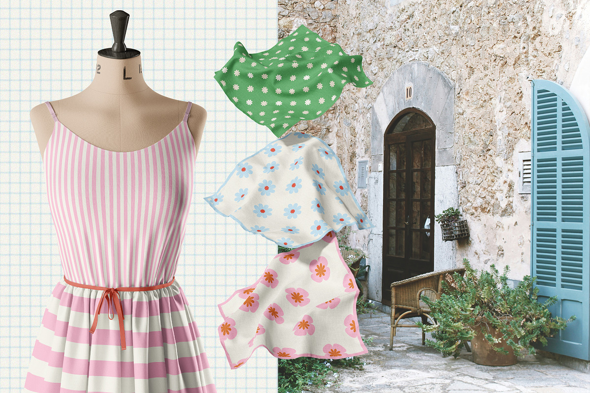 50 Sunny Classics Seamless Patterns, a Pattern Graphic by Leila Divine (Photo 2 of 7)