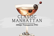 Classic Manhattan Coupe Cocktail, an Illustration by 1801Prints (Thumbnail 2 of 4)