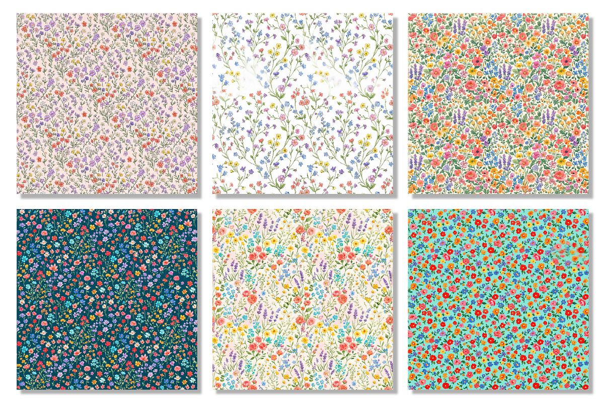 Seamless Ditsy Floral Pattern, a Texture Graphic by Dream Creation (Photo 2 of 6)