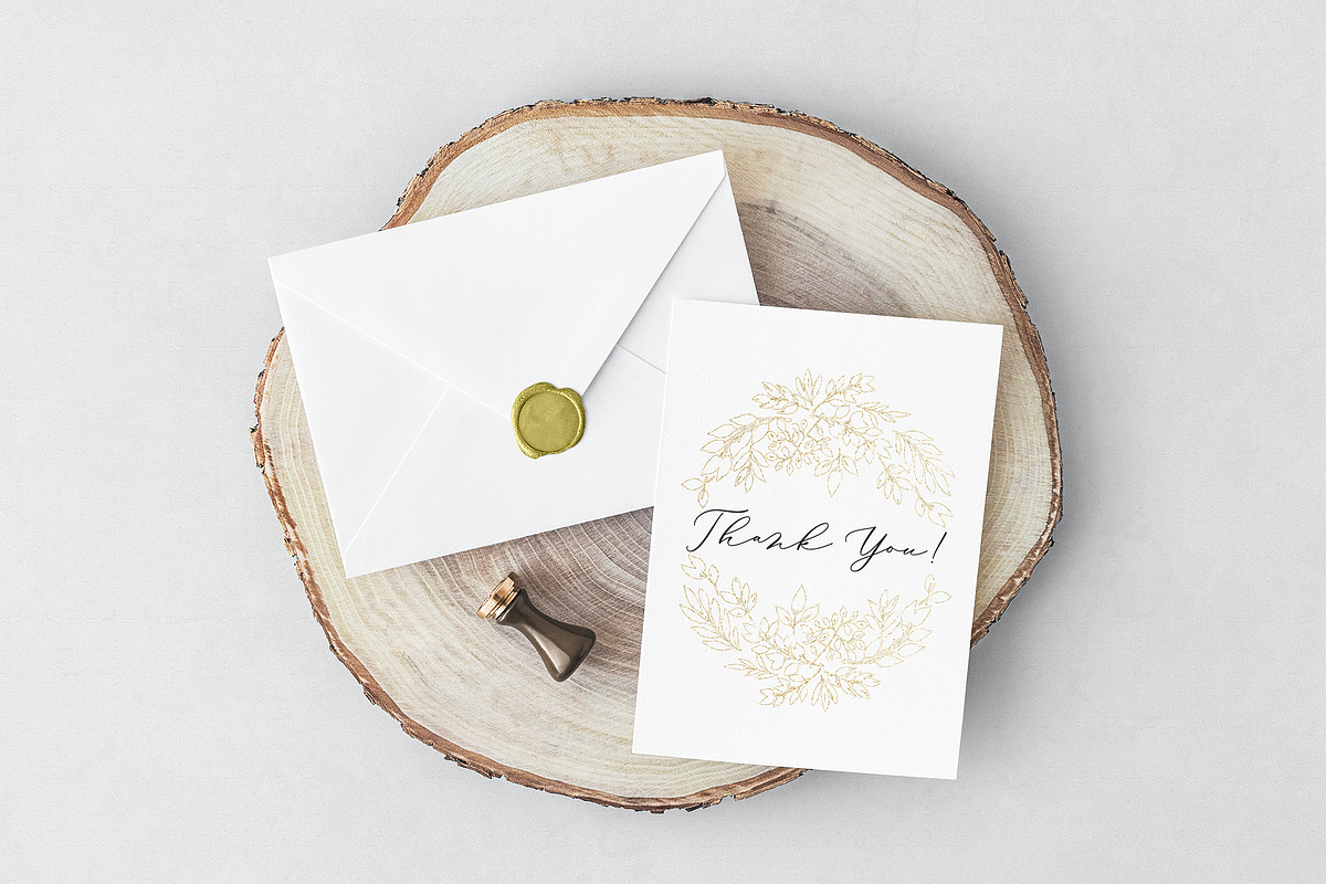 Foliage Doodles - Black, White, Gold, an Object Graphic by OM Creativ (Photo 8 of 8)
