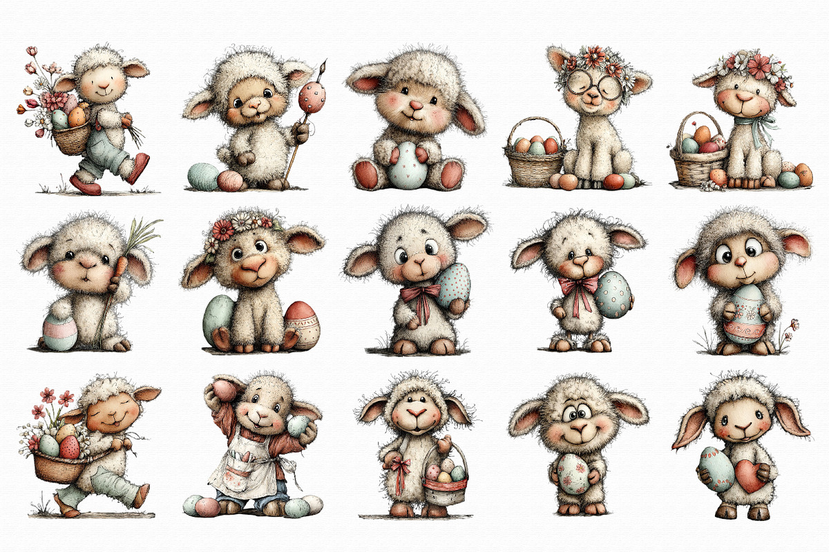 Easter Lamb PNG Clipart, an Illustration by Libby Wishes (Photo 2 of 4)