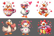 Silly Valentines Goose Clipart, an Illustration by Designworld (Thumbnail 4 of 5)
