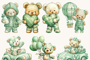 Watercolor Teddy Bear Clipart, an Object Illustration by Design Scotch (Thumbnail 2 of 9)