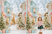 Pastel Snow Village Xmas Backdrop, a Background Photo by Winwin Design Art (Thumbnail 3 of 8)