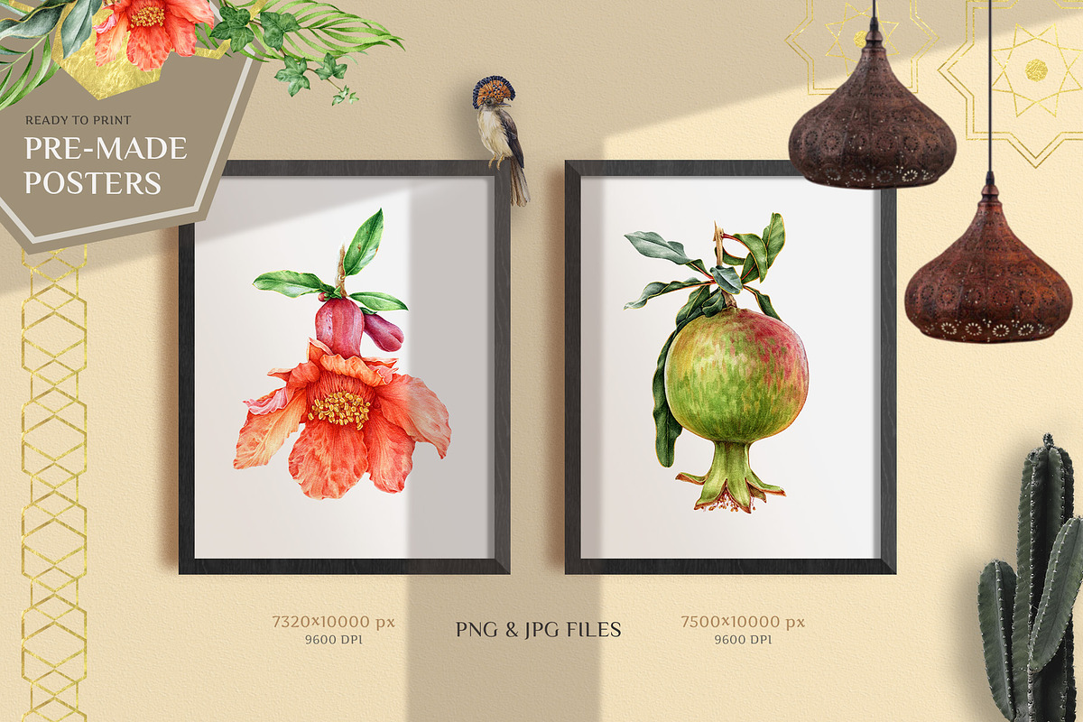 Oriental Botanical Watercolor Set, a Decorative Illustration by AnitaPol (Photo 11 of 15)