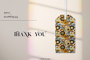 LOVE HAPPINESS. Hippie patterns, a Texture Illustration by Spark Studio Brushes (Thumbnail 10 of 10)