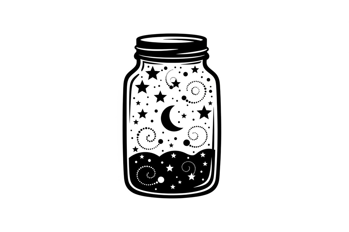 Cosmic Galaxy Jar Design Bundle, an Illustration by Creativeshirt (Photo 3 of 31)