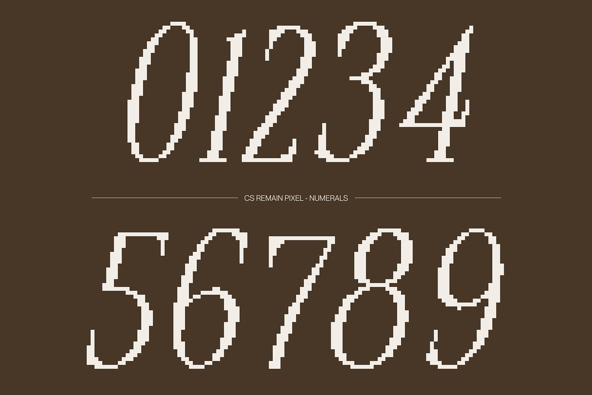 CS Remain Pixel, a Serif Font by Craft Supply Co. (Photo 3 of 8)
