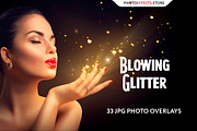 29 Blowing Glitter Photo Overlays, an Action Add-On by PhotoEffects.Store (Thumbnail 1 of 6)