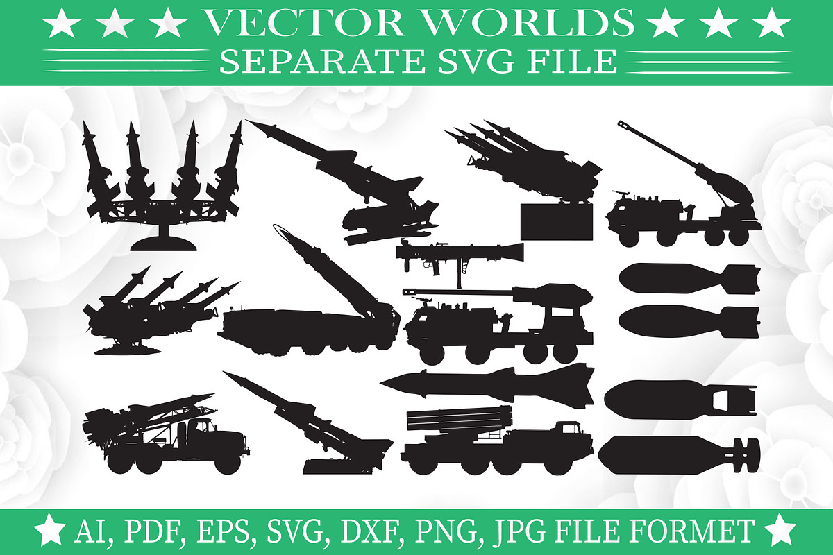 Rocket Launcher Missile Svg, an Object Graphic by VectorWorlds (Photo 1 of 3)