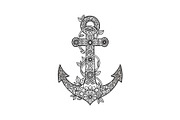 Ornamental Anchor Silhouette SVG, an Illustration by Designs_River (Thumbnail 26 of 31)