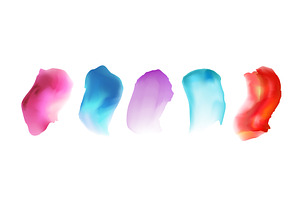 Watercolor brush strokes set, an Illustration by art PVP - market