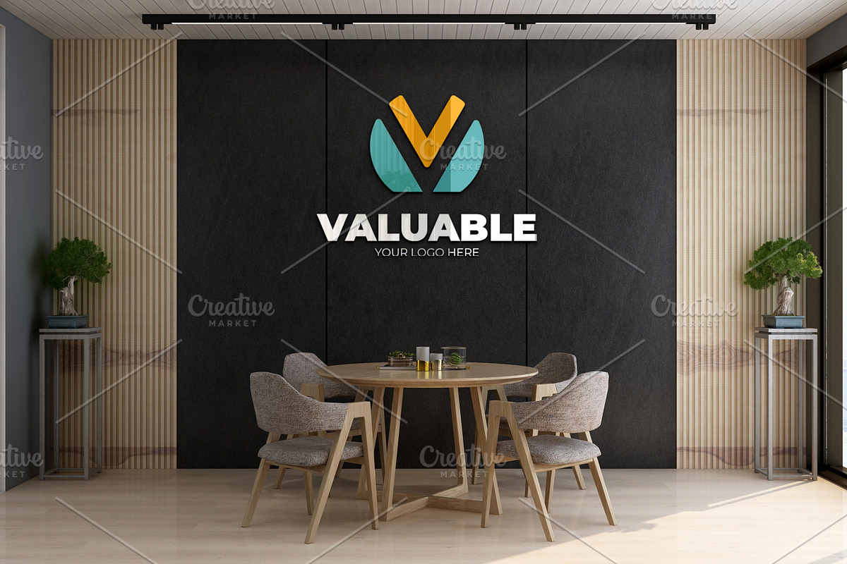 PSD Office Meeting Room Wall Mockup, a Product Mockup by Ayy (Photo 3 of 13)