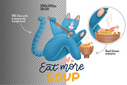 Animals eating healthy food CLIPART, an Animal Illustration by Lana Sham (Thumbnail 3 of 8)