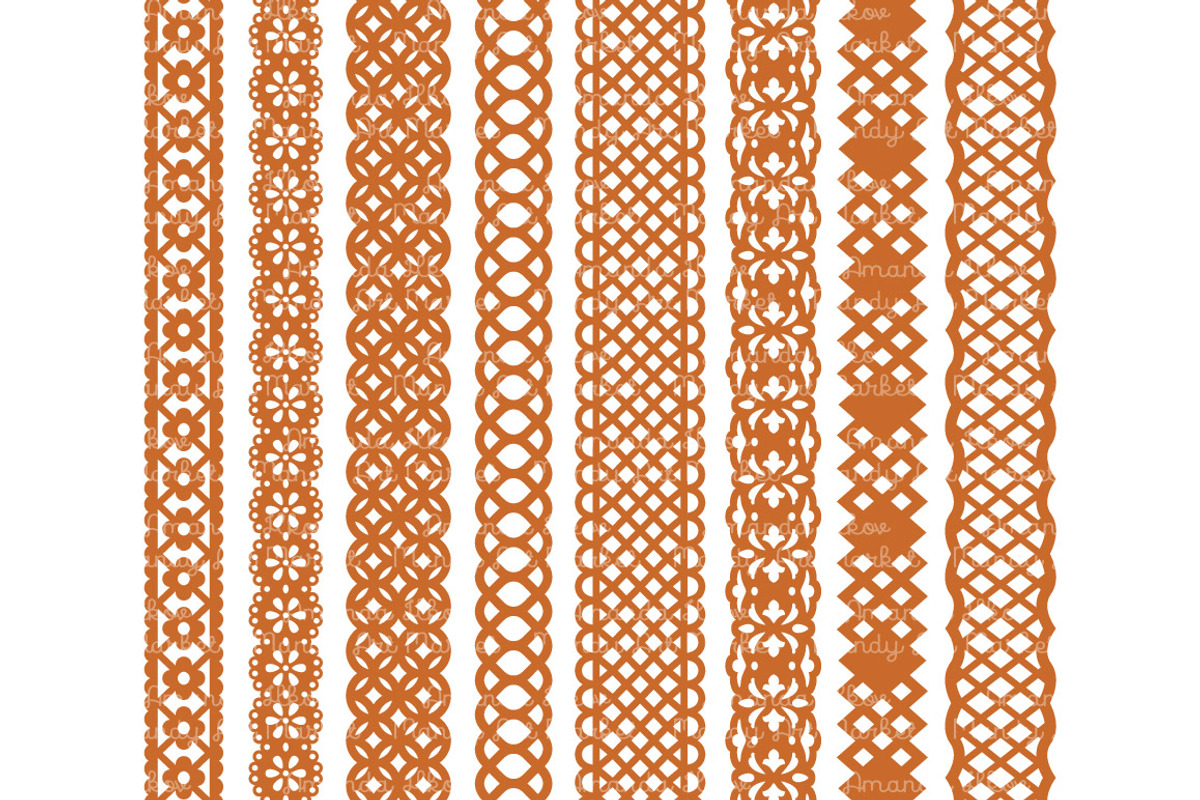 Pumpkin Lace Border Clipart, an Illustration by Amanda Ilkov (Photo 3 of 5)