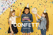 20 Transparent Confetti Overlays, an Object Graphic by smishura (Thumbnail 1 of 4)