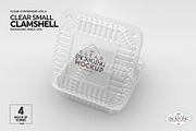 Clear Square Clamshell Mockups, a Packaging Mockup by INCDesign (Thumbnail 5 of 11)