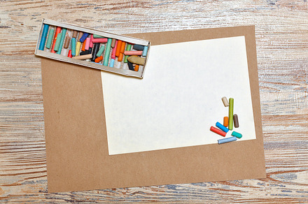 Set pastel pencils on paper., an Arts & Entertainment Photo by Elena Vagengeim