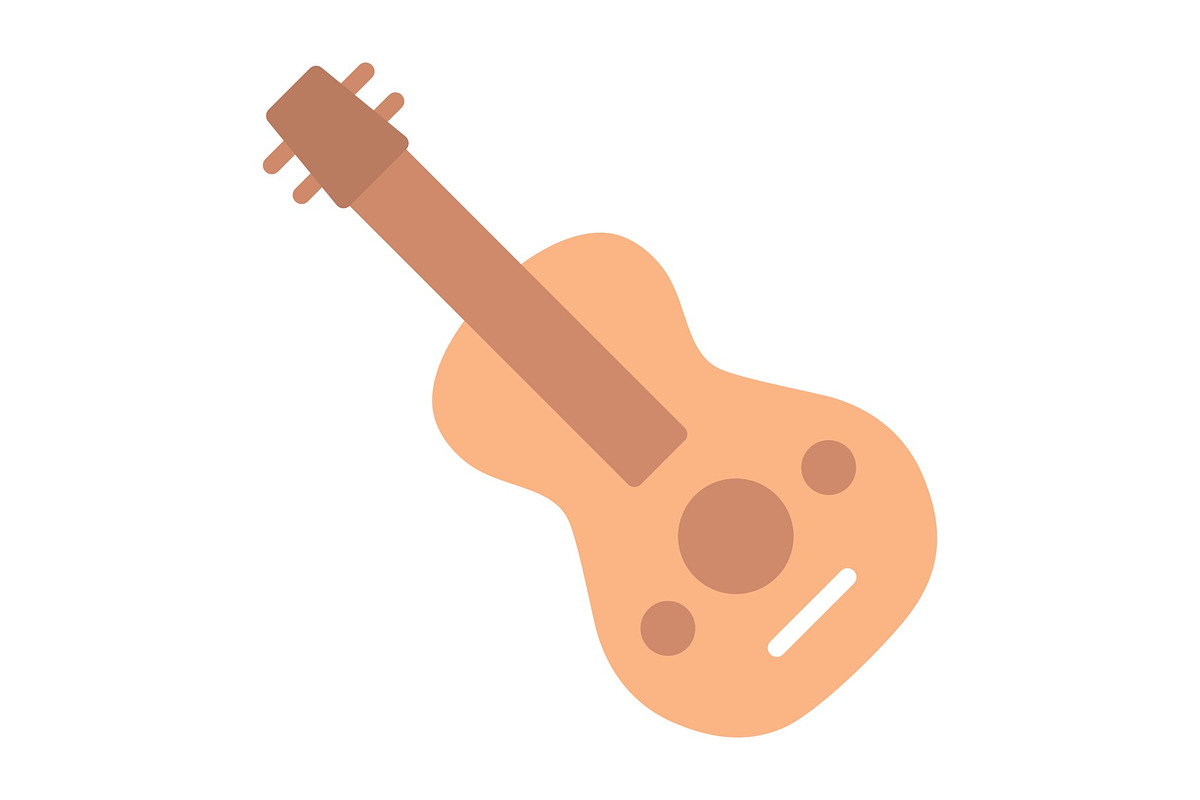 Guitar Flat Icon, a Duotone Icon by Pexelpy (Photo 1 of 2)