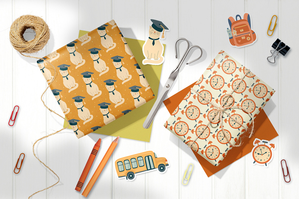 Back to School Clipart & Patterns, an Education Illustration by Anna Druzhkova (Photo 11 of 11)