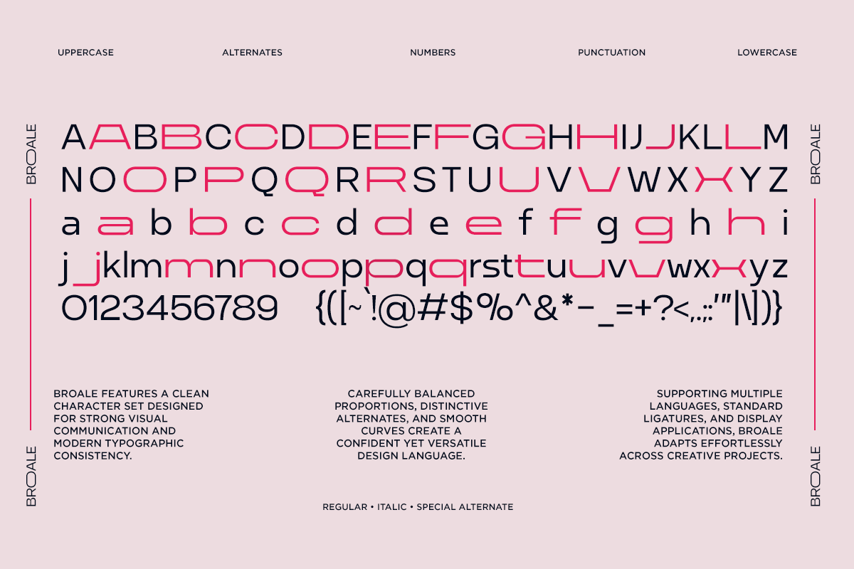 Broale - Ultrawide Sans Serif Font, a Sans Serif Font by RagamKata (Photo 8 of 10)