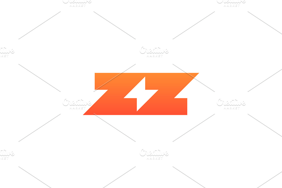 Letter Z Lightning Bolt Logo, a Branding & Logo Template by kurostd