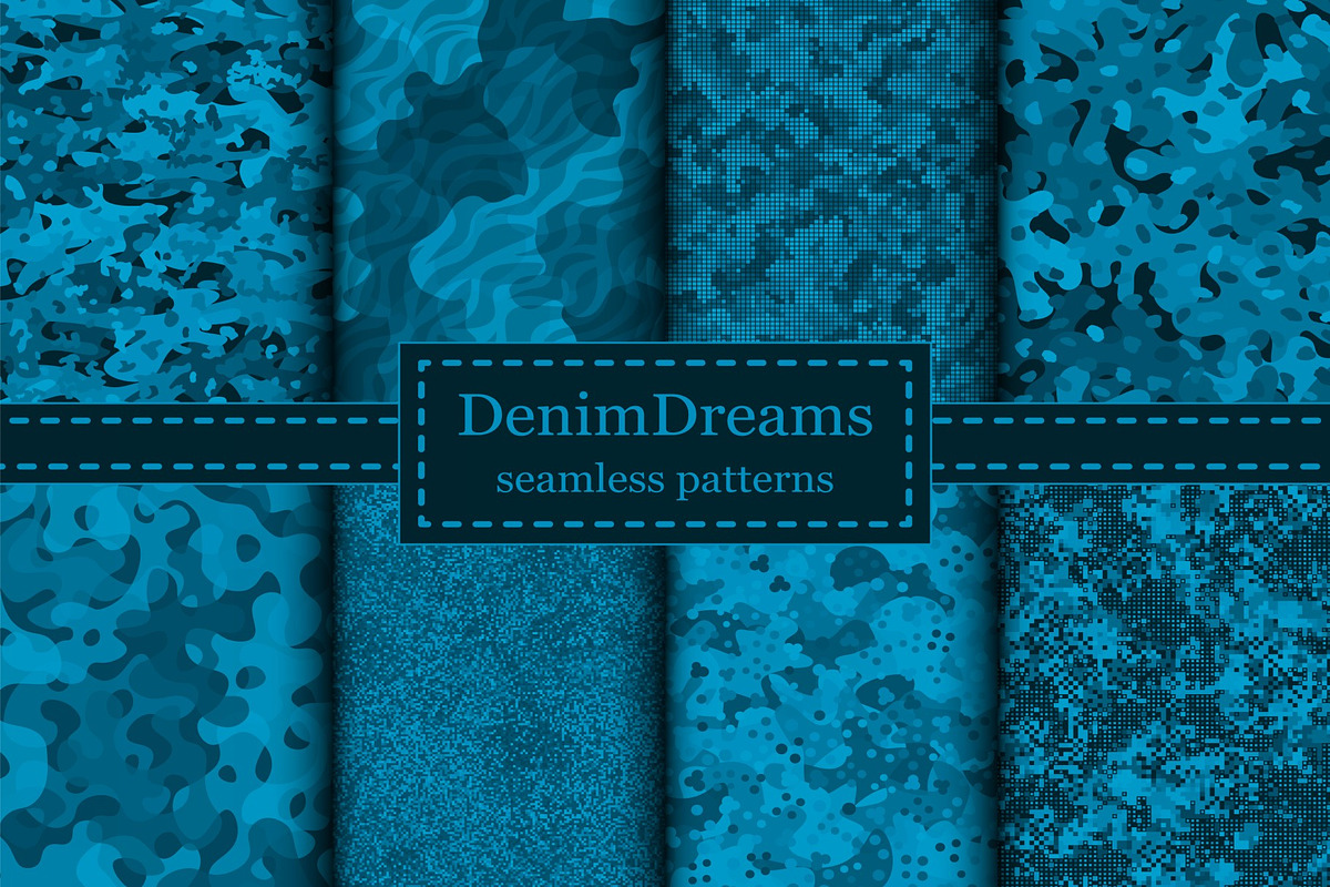 Vector Denim Dreams camouflage set, a Pattern Graphic by ArchonDigitalShop (Photo 12 of 13)