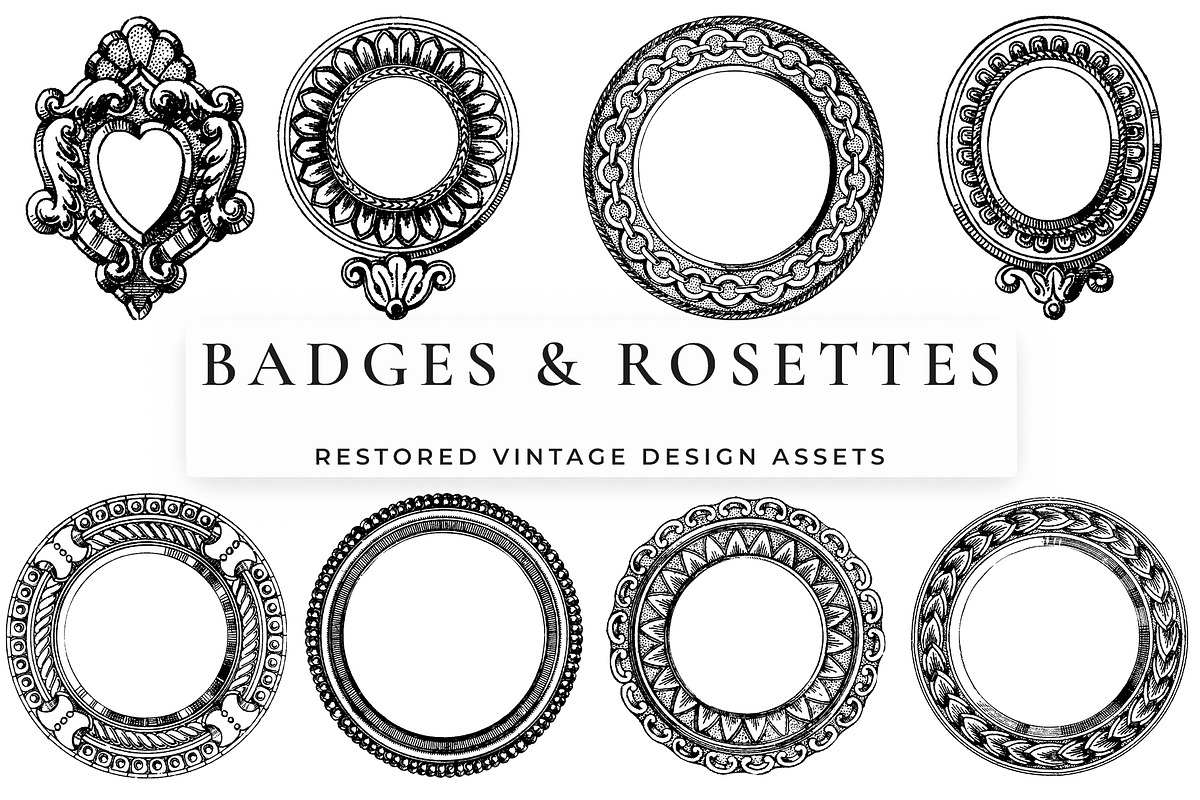 Procreate Badges and Rosettes, a Brush Add-On by Century Library (Photo 6 of 7)