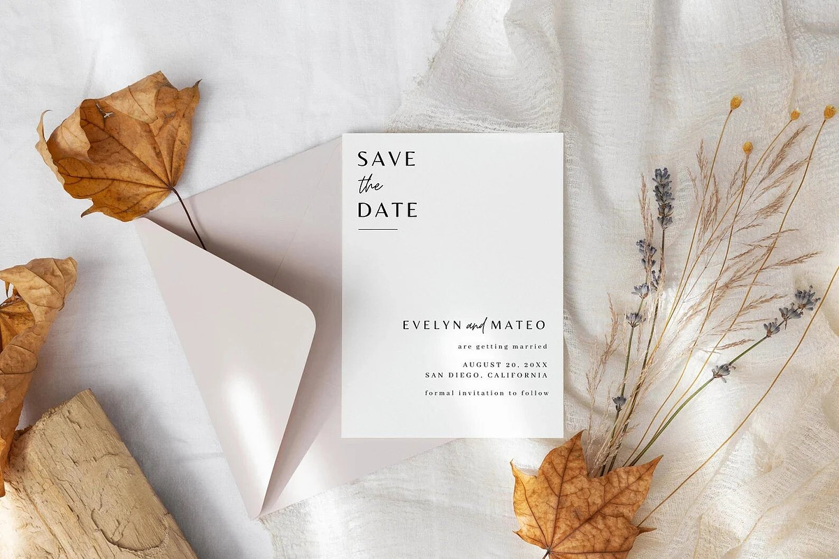Modern Minimal Save the Date, an Invitation Template by LucaTheme (Photo 4 of 6)