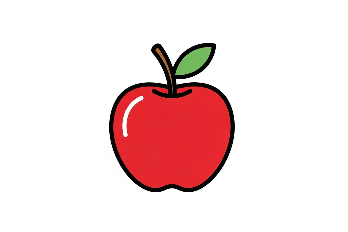 Apple Fruit Vector Icon Bundle, an Illustration by musafir_fashion (Photo 4 of 49)
