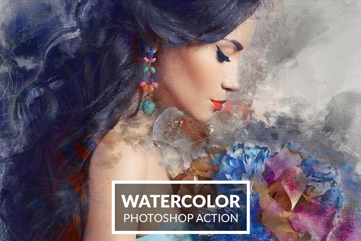 Watercolor Photoshop Action, an Action Add-On by LUXDesignStudios (Photo 1 of 7)